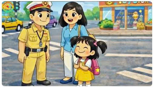 Lớp Mầm 2 - MN Hoa Mai - Bình Dương - video AI tình huống “ Qua đường khi không có người lớn”